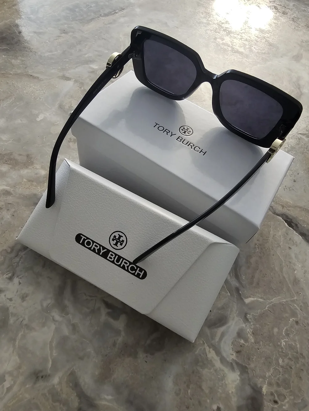 Tory Burch Black Logo Accent Sunglasses